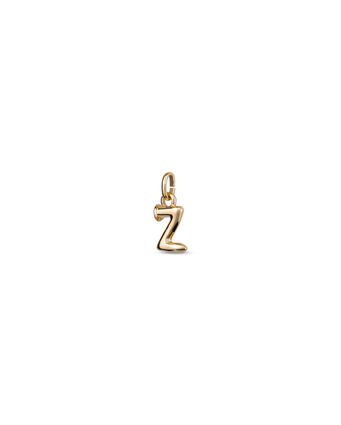 18K gold-plated charm with small letter Z